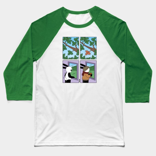 Buni Leaf Peep Baseball T-Shirt by Buni